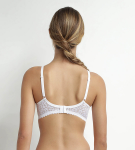 Dámska čipkovaná podprsenka s kosticami DIM TRIANGLE SOFT PADDED BRA - DIM - biela 75 B