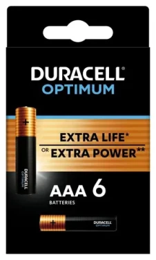 Duracell - Optimum alkalická batéria mikrotužková AAA 6 ks (42392)