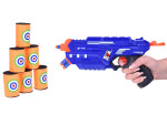 Mamido Pištoľ Shotgun 2v1 + penové a gélové náboje Terč Okuliare Plechovky ZA5564