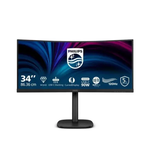 34" Philips 34B2U3600C/00 / VA / 3440 x 1440 / 21:9 / 4ms / 300cd-m2 / 3500:1 / HDMI + DP + USB-C / VESA / Repro (34B2U3600C/00)