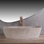 REA - Umývadlo na dosku Freja Beige 51x39,5 REA-U6647