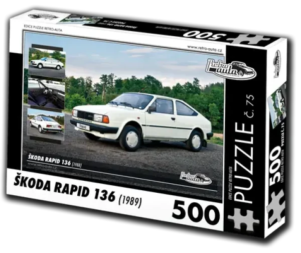 RETRO-AUTA Puzzle č. 75 Škoda Rapid 136 (1988)