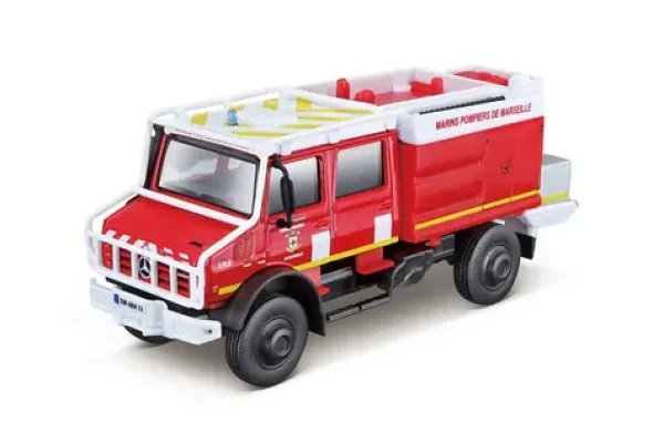 Bburago EMERGENCY Vozidlo záchrannej služby - Mercedes-Benz Unimog U5023