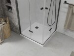MEXEN/S - Lima Duo sprchovací kút 90x90, transparent, čierna + vanička so sifónom 856-090-090-70-02-4010B