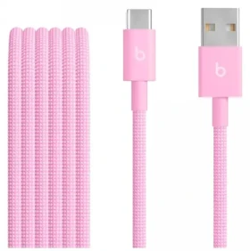 Beats kábel USB-A (M) - USB-C (M) 1,5 m ružová / opletený (MK8R4EE/A)