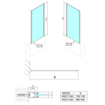 POLYSAN - DEEP BLACK sprchová bočná stena 750x1650, číre sklo MD3116B