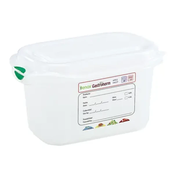 Denox GASTRONOX GN1/9 100 mm / Dóza na potraviny / 1 l / PP / hermetická