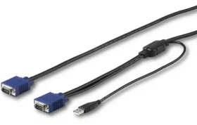 StarTech VGA + USB KVM konzolový kábel čierna / Konzolový kábel / 1,8 m / max. rozlíšenie 1920 x 1200 px (RKCONSUV6)