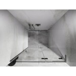 MEXEN/S - Lunar L sprchové dvere krídlové pravé 100, transparent, nikel kartáčovaný 834L-100-000-97-00-P