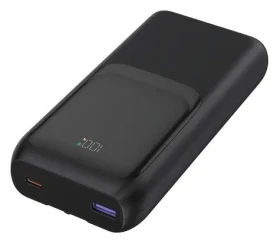 Gembird PB20-PD20-LCD-01 čierna / Powerbanka / 20000 mAh / 20 W / integrované káble (PB20-PD20-LCD-01)