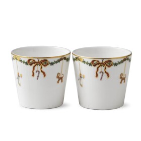 Royal Copenhagen Porcelánové hrnčeky Star Fluted Christmas 300 ml – set 2 ks