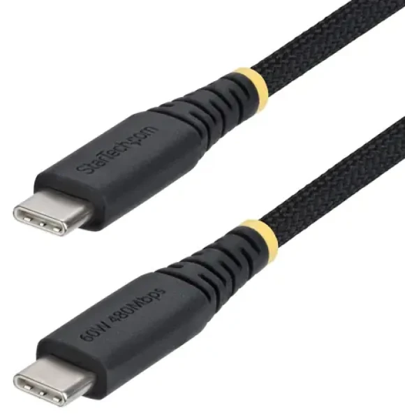StarTech kábel USB-C čierna / Napájací kábel / USB-C - USB-C / Power Delivery / 1m (USB2CC1MNCBR)