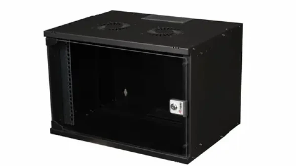 Equip 19" nástenný rozvádzač ECO čierna / Rozvádzač / 7U / 540x400 mm / sklenené dvere (EWM-07-5440-B)