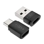 FIXED Hliníkový USB-C/C a USB-C/U Data blocker 2in1 čierny (FIXA-BLC-BK)