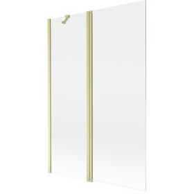MEXEN - MIST vaňová zástena 120x150 cm 6mm f+s, zlatá kartáčovaná, číra 8A9-120-011-55-00