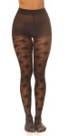 Sexy Tights with houndstooth pattern black Einheitsgroesse