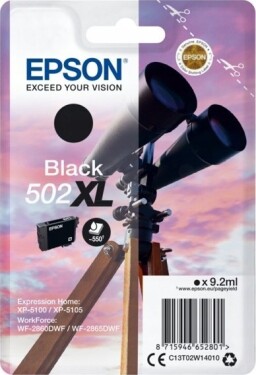 Epson Epson 502XL Multipack - 4er-Pack - 19.1 ml - mit hoher Kapazitat - Schwarz, Gelb, Cyan, Magenta - original - Blister mit RF- / akustischem Alarmsignal - Tintenpatrone - fur Expression Home XP-5100, XP-5150, WorkForce WF-2860, WF-2865DWF, WF-288...