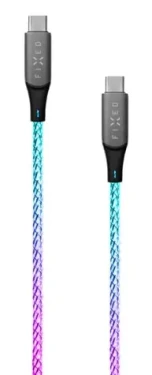 Svietiaci nabíjací kábel FIXED PD, 1,2 60W,