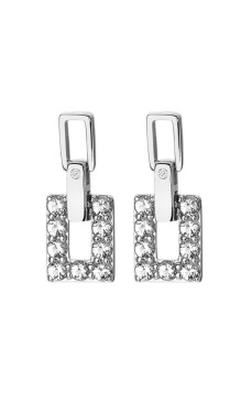 Hot Diamonds Moderné strieborné náušnice s diamantmi a topazmi Echo DE716