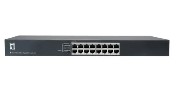 LevelOne GEU-1632 / Switch / 16x Gigabit Ethernet / Unmanaged / 19" kovový (GEU-1632)