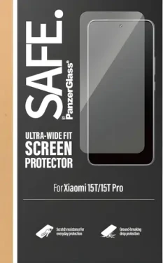 PanzerGlass SAFE čierna / Tvrdené sklo / UWF / pre XIAOMI 15T/15T Pro / plne nalepovacie (SA71742)