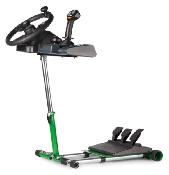 Wheel Stand Pro FARM TRUCK LITE V3 zelený / Stojan na volant a pedále / bez RGS modulu / nastaviteľná šírka 400-565 mm (5907734782781)