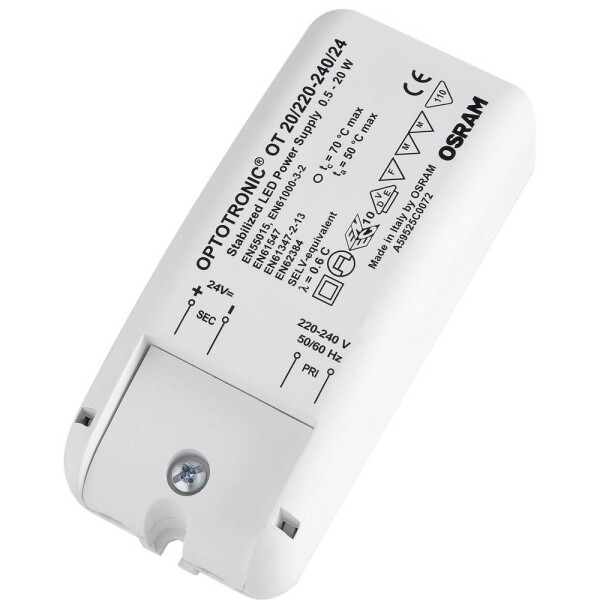 OSRAM HOMELIGHTING OT 20/220-240/24 VS20 napájací zdroj pre LED konštantné napätie 20 W 0.02 - 0.83 A 24 V/DC; 4050300618111