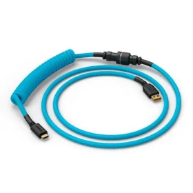 Glorious GMMK USB-C/USB-A krútený kábel 1.4m svetlo-modrá / pre klávesnice Glorious / 1x USB-C(M) / 1x USB-A(M) (GLO-KB-ACC-CBL-COIL-EBLU)