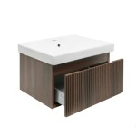 Kúpeľňová skrinka s umývadlom SAT Evolution 58x30x44,8 cm orech mat SATEVO60NAU1 SATEVO60NAU1
