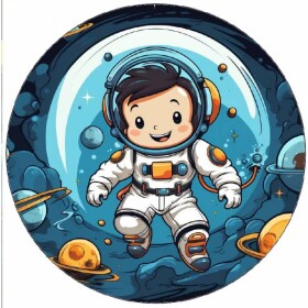 Jedlý papier: malý astronaut a planéty, 19,5 cm - Pictu Hap