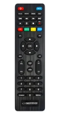 Esperanza EV107R čierna / Digitálny tuner / DVB-T2 káblový / H.265 (HEVC) / HDMI / USB (EV107R)