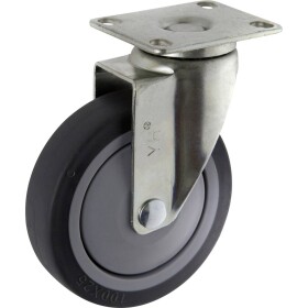TOOLCRAFT TO-5137917 Otočné koliesko TPR 100 mm s naskrutkovateľnou doskou Nosnosť (max.): 65 kg; TO-5137917