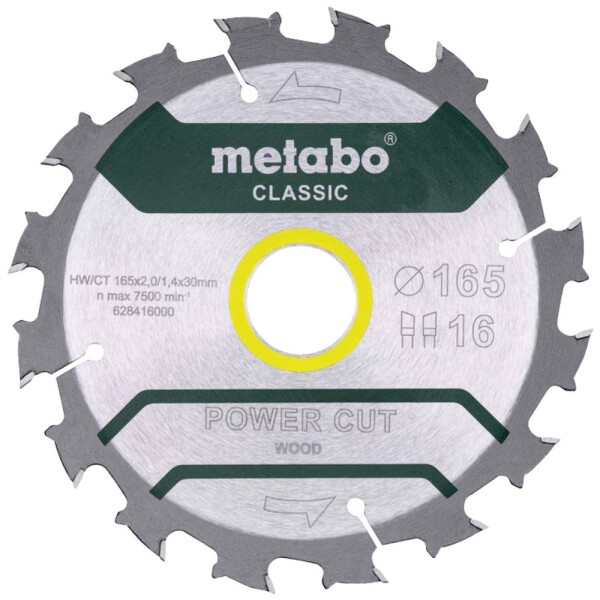 Metabo 628416000 pílový kotúč 165 x 30 mm Počet zubov (na palec): 48 1 ks; 628416000