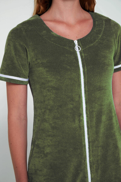 Dámske froté šaty 20550 Olive green - Vamp S olivovo zelená