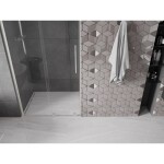 MEXEN/S - Velar L posuvné sprchové dvere 110, transparent, nikel kartáčovaný 871-110-003-01-97