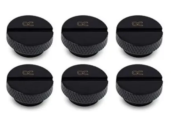 Alphacool Eiszapfen G1/4 čierna / Zaslepovacie šróbenie / Vodné chladenie PC / 6 ks (17622)