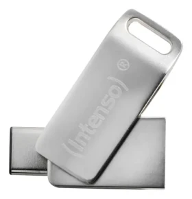 INTENSO cMOBILE Line strieborná / USB flash disk / USB-C a USB-A / 32GB / USB 3.2 Gen 1 (3536480)