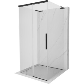 MEXEN/S - Rox-3S L sprchový kút 3 stenný, posuvný 120 x 120, transparent, čierna - 8C2L-115-120-70-00-3S 8C2L-120-120-70-00-3S