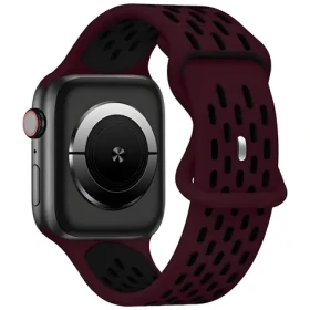 Beline New Sport Silicone bordó-čierny / Športový pásik pre Apple Watch / 38/40/41 mm