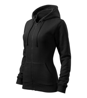 Trendy mikina na zips pre ženy čierna 2XL