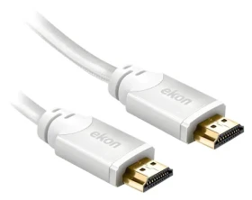Ekon HDMI kábel v2.1 pozlátený biely / HDMI kábel / 3 m