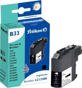 Pelikan Patrone Brother LC123BK comp. schwarz B33 - 4111036
