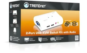 Trendnet TK-208K / KVM prepínač / 2× PC / USB / VGA / audio / 2048×1536 (TK-209K)