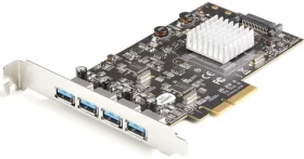 StarTech PCIe karta 4X USB-A čierna / Radič USB / PCIe / USB 3.2 Gen 2 10 Gbps / čipset ASMedia ASM3142 (PEXUSB314A2V2)