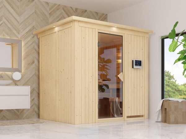 Domáca finská sauna (47829) Karibu Bodin, rozmery š. 196 × h. 151 × v. 198 cm