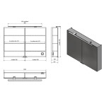 SAPHO - MIRRÓ galérka s LED osvetlením, 100x70x16cm, biela MC100-0030