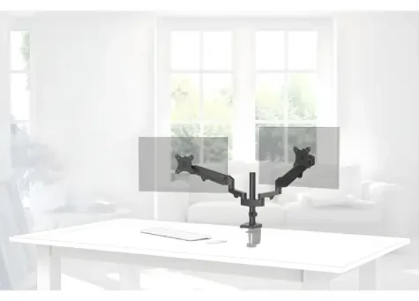 HAMA Premium stolný držiak 2 monitorov / Držiak monitora / 13 "-32" / 2 ramená / VESA 75x75/100x100 (118498)