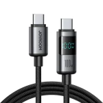 Joyroom S-A16 Pro Prism Series Nabíjací kábel s displejom USB-C (M) - USB-C (M) 100W 1.2m čierna (6956116701437)