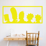 Veselá Stena Samolepka Simpsonovci Farba: béžová, Veľkosť: 100 x 43 cm