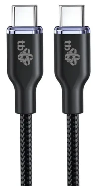 TB Touch Glamour USB-C - USB-C 60W čierna / dátový kábel / USB 2.0 / 1,5 m (AKTBXKUCCGLA15B)